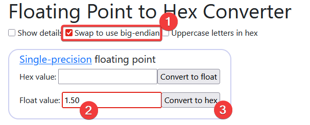 Conversion de float